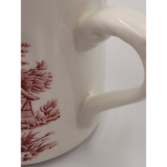 JG Meakin Teacup Saucer Romantic England Anne Hathaway Ironstone China Red Vtg - Picture 8 of 16